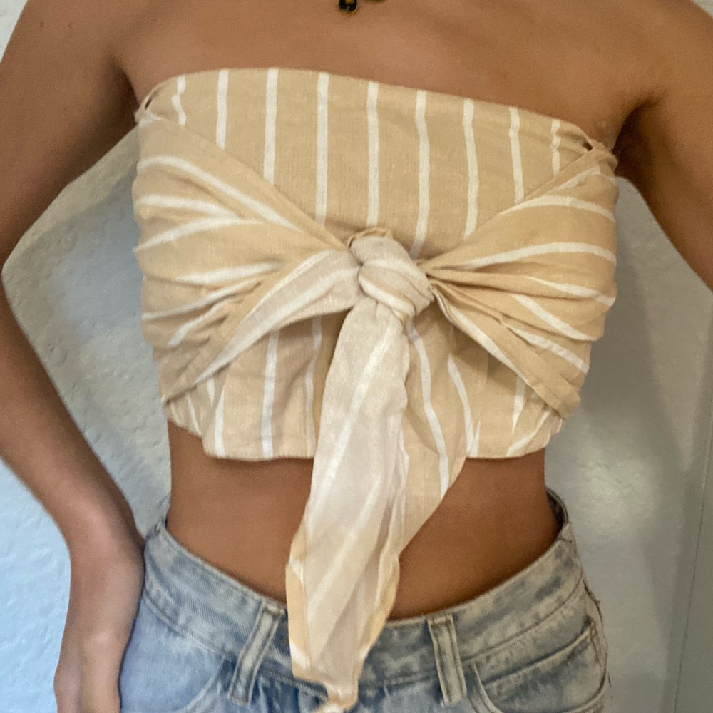 Bandeau top beige size S - Picture 1 of 5